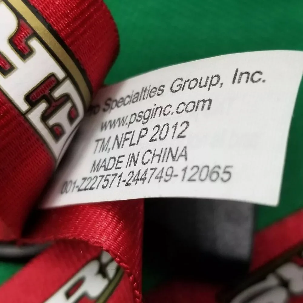 SAN FRANCISCO 49ERS LANYARD DETACHABLE‎ BUCKLE ONLY NFLP 2012 VINTAGE 38 INCHES